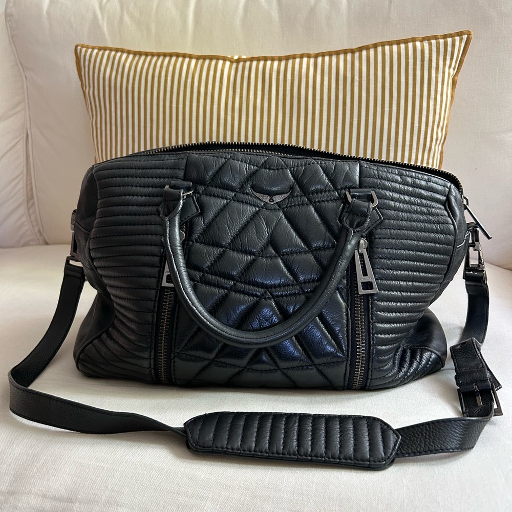Zadig and voltaire Black Quilted Leather Handbag
